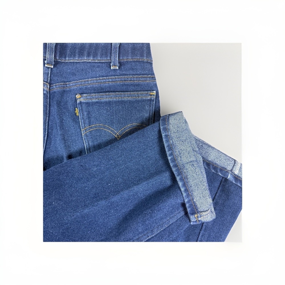 Vintage Levi's 552 Jeans Blue Tag W38 Fits W36‎ 80s Made In USA Dark Indigo Wash - Picture 4 of 12